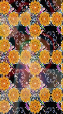 Nazik, narin çiçek arkaplanı. Sarı renkli çiçekler. Raster çiçek desenli ve çiçekli..