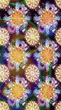 Raster illüstrasyonunda kusursuz çiçek deseni. Raster illüstrasyonu. Tarafsız ve kahverengi renklerde. Güzel kumaş deseni.