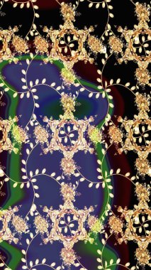 Bahar Tema Dikişsiz desen arka plan rengi. Düz çiçek öğeleri tasarım. Sorunsuz vintage. Raster şirin kumaş deseni.