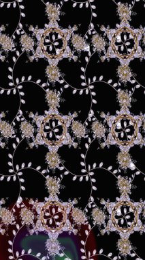 Raster illüstrasyonunda kusursuz çiçek deseni. Suluboya tarzında siyah ve nötr renkler üzerine çiçekler.