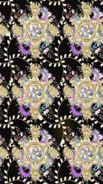 Raster illüstrasyonu. Hoş bir çiçek geçmişi var. Küçük çiçekteki kusursuz desen. Güzel kumaş deseni.