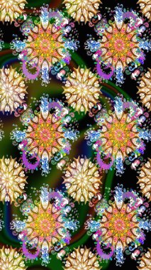 Kusursuz Tony kumaş deseni. Küçük çiçekteki sevimli çiçek deseni. Raster illüstrasyonu. Modaya uygun kumaş deseni.