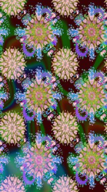 Düz Çiçek Elementleri Tasarımı. Raster illüstrasyonu. Renkli Bahar Temalı Kusursuz Arkaplan. Şirin çiçek elementleri. Kusursuz desenli. Moda desenli..