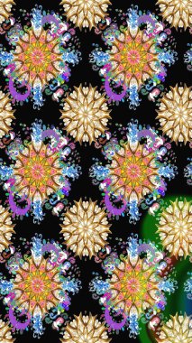 Kartlar, davetiyeler, tarih kartları ve daha fazlası için kullanılabilir. Tatlı suluboya, dikişsiz çiçek deseni. Büyük bir suluboya çiçek seti..