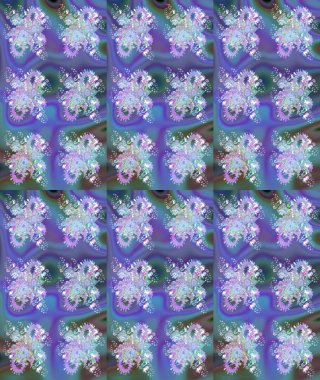 Parlak renkli çiçekleri ve mavi ve menekşe renklerinde yaprakları olan şaşırtıcı, pürüzsüz çiçek deseni. Halk tarzı. Moda baskıları için zarif bir şablon. Modern çiçek arkaplanı.