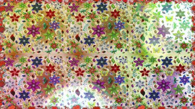 Tarafsız ve bej renkli çiçekler. Küçük çiçekte sevimli çiçek deseni var..