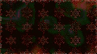 Raster illüstrasyonunda kusursuz çiçek deseni. Suluboya tarzında siyah ve kahverengi renkte çiçekler.