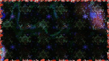 Çiçekli karalama şeklinde Raster çiçek deseni. Siyah ve gri renkli çiçekler. Nazik, narin çiçek arkaplanı.