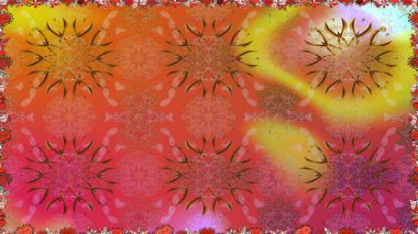 Raster illüstrasyonu. Çiçekler, dallar, bitkiler ve çiçekler. El çizimi. Güzel kumaş deseni.