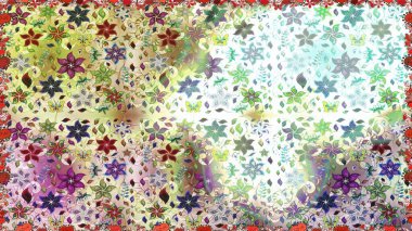 Elle çizilmiş çiçek deseni (fayans). Şirin çiçekli, desenli, doğal ve bej renklerde renksiz bir desen. Tekstil için suluboya desensiz.