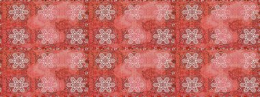 Raster illüstrasyonunda kusursuz çiçek deseni. Düz Çiçek Elementleri Tasarımı. Renkli Bahar Temalı Kusursuz Arkaplan. Güzel kumaş deseni.