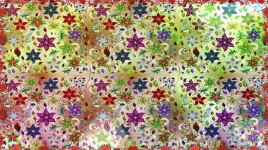 Küçük çiçekteki sevimli çiçek deseni. Birçok nötr ve bej soyut çiçekli tropik, pürüzsüz desen. Varicoloneutral ve bej raster pürüzsüz illüstrasyon.