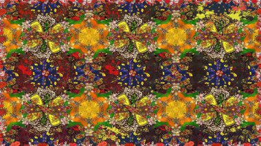 Raster deseni. Küçük çiçekte güzel bir çiçek deseni var. Çiçekli, suluboya desenli kusursuz çiçek deseni.