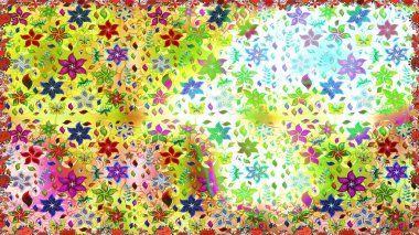 Suluboya, elle çizilmiş. Kusursuz bir arka plan modeli. Raster - stok. Vadinin çiçekleri sarı ve nötr renklerde.