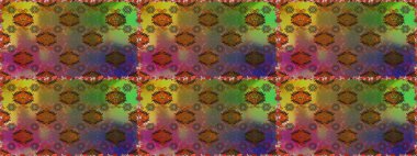 Renkli Yaz Temalı Kusursuz Arkaplan. Düz Çiçek Elementleri Tasarımı. Raster çiçekli arka plan. Güzel, pürüzsüz bir desen. Yazdır. Şirin kumaş deseni.