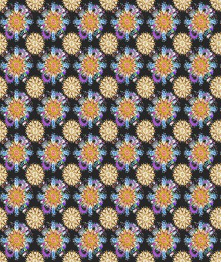 Eski moda arka plan. Raster illüstrasyonu. Kıvırcık, parlak örgü. Çiçek çelengi. Güzel, parlak, pürüzsüz kumaş, tuval. Şablon, pürüzsüz, çiçekli kenar..