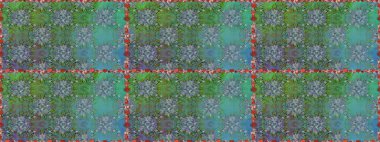 Yaz çiçekleri teması. Yeşil renkler. El çizimi, soyut ve süslü elementler. Suluboya resim taklit Raster çizimi. Klasik çiçekler..