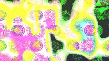 Küçük çiçekli basit bir çiçek çizimi. Raster illüstrasyonu. Sarı ve yeşil renklerde şirin çiçekler. Moda baskısı, albüm, ambalaj kağıdı, duvar kağıdı için zarif dekoratif süslemeler..