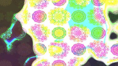 Motley illüstrasyonu. Çiçekli bahar çiçekleri. Küçük çiçekte güzel bir desen. Küçük renkli çiçekler. Moda baskıları için zarif bir şablon. Çizim.