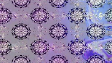 Renkli unsurlarla hareketli arka plan görüntüleri. Çiçekler. Eski model. Bayrak tarzı. Video kaydı. Şablon. Döngü. Kusursuz..