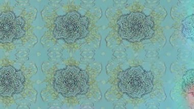 Renkli unsurlarla hareketli arka plan görüntüleri. Çiçekler. Eski model. Bayrak tarzı. Video kaydı. Şablon. Döngü. Kusursuz.. 