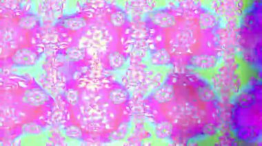 Renkli unsurlarla hareketli arka plan görüntüleri. Çiçekler. Eski model. Bayrak tarzı. Video kaydı. Şablon. Döngü. Kusursuz.. 