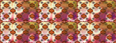 Çiçeksiz desenli, suluboya elle çizilmiş elementler. Parlak renkli fantezi çiçekleri, yapraklar, kahverengi renkli tomurcuklar, kahverengi.