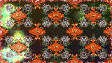 Raster illüstrasyonunda kusursuz çiçek deseni. Güzel kumaş deseni. Renkli Bahar Temalı Kusursuz Arkaplan. Düz Çiçek Elementleri Tasarımı.