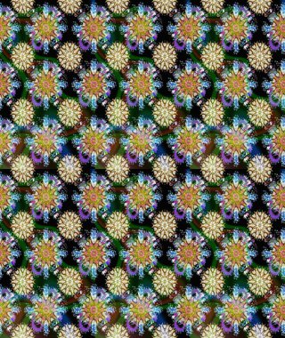 Raster stili kumaş deseni. Çiçekler suluboya desensiz.