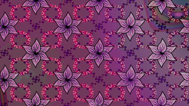 Küçük çiçekte güzel bir desen. Moda baskıları için zarif bir şablon. Mor ve kahverengi çiçekli bahar çiçekleri. Küçük renkli çiçekler. Motley illüstrasyonu.