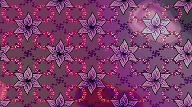 Düz Çiçek Elementleri Tasarımı. Raster illüstrasyonundaki çiçek desenli çizim. Renkli Bahar Teması eskiz kalıbı. Süslü kumaş deseni.