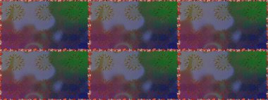 3 boyutlu çiçekler, pürüzsüz. Raster illüstrasyonu. Yeşil renklerde.