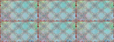 Raster. Mavi renkte güzel çiçeklerle kusursuz desen, suluboya çiçek deseni, duvar kağıdı, kart veya kumaş için fayanslı..