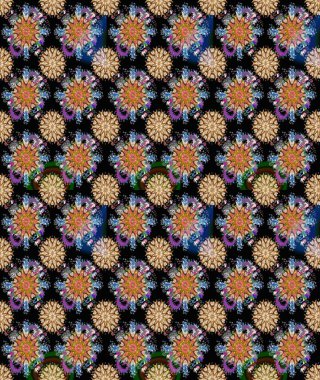 Kusursuz bir mahsul. Düz Çiçek Elementleri Tasarımı. Renkli Bahar Temalı Kusursuz Arkaplan. Raster Şirin kumaş deseni.