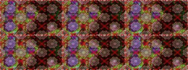 Kızılderili desenli desenli desenli şal deseni. Tekstil, tebrik kartı, boyama kitabı, telefon kılıfı baskısı için kullanılabilir. Etnik Mandala süsü. Raster Henna dövme stili.