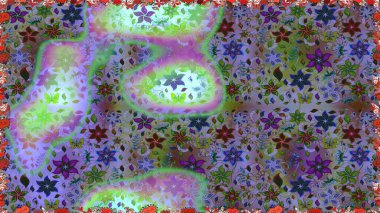 Kusursuz Tony kumaş deseni. Raster illüstrasyonu. Modaya uygun kumaş deseni. Küçük çiçekte sevimli çiçek deseni var..