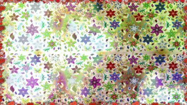Raster illüstrasyonunda kusursuz çiçek deseni. Suluboya tarzında tarafsız ve bej renkte çiçekler.