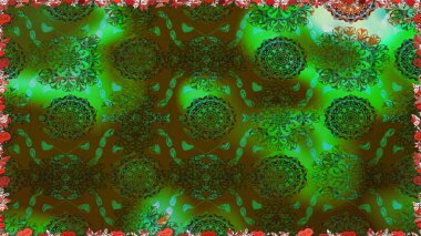 Raster illüstrasyonunda kusursuz çiçek deseni. Renkli Bahar Temalı Kusursuz Arkaplan. Düz Çiçek Elementleri Tasarımı. Güzel kumaş deseni.