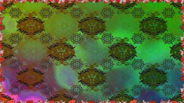 Tekstil, kumaş, kapaklar, duvar kağıtları, baskı, naylon, yapıştırma, örgü, dekupaj için çiçeksiz arkaplan. Küçük yeşil ve kahverengi çiçeklerle oldukça kaliteli besin torbası deseni.