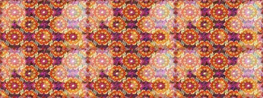 Duvar kâğıdı barok, İspanyol kumaşı. Şık bir grafik desen. Çiçek deseni. Kusursuz raster arka plan. Turuncu renklerdeki altın elementler.