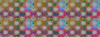 Elle çizilmiş. Raster resim. Sorunsuz çiçek desenli çiçekli, halk tarzında bırakır.