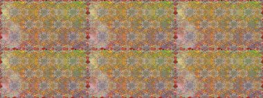 Çiçeksel kahverengi, pürüzsüz desen. Klasik taslak çizimi. Raster çiçek izi..