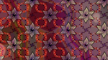 Egzotik çiçekler, kahverengi ve mor renkler üzerine botanik, parlak klasik doğa. Raster illüstrasyonu. Klasik tropikal doğal elementlerin suluboya seti.