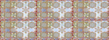 Tekstil için dikişsiz suluboya desen. Elle çizilmiş çiçek deseni (fayans). Sevimli çiçekler, desenli, nötr renklerle renksiz desen.