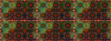 Kızılderili desenli desenli desenli şal deseni. Raster Henna dövme stili. Tekstil, tebrik kartı, boyama kitabı, telefon kılıfı baskısı için kullanılabilir. Etnik Mandala süsü.