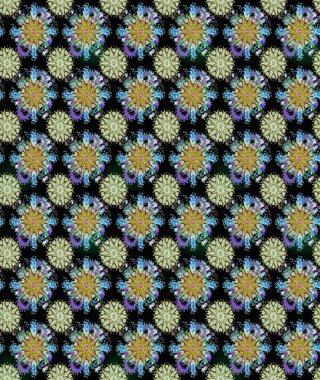 Siyah ve nötr renklerde çiçekler. Renkli Bahar Temalı Kusursuz Arkaplan. Düz Çiçek Elementleri Tasarımı. Güzel çiçek deseni..