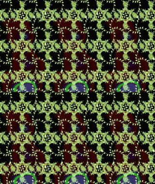 Egzotik çiçekler, botanik olarak parlak, klasik siyah renkler. Raster illüstrasyonu. Klasik tropikal doğal elementlerin suluboya seti.