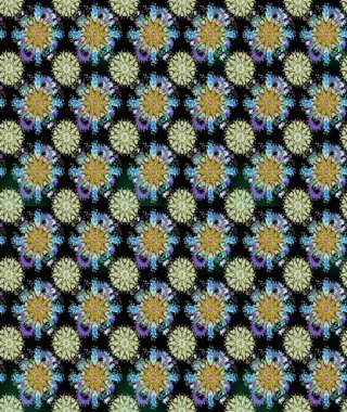 El çizimi. Suluboya çizimi. Siyah ve nötr renklerde çiçekler. Çiçeklerle kusursuz desen.