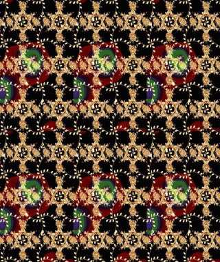 Güzel suluboya çiçek buketi pürüzsüz desenli. Güzel kumaş deseni.