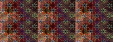 Nazikçe, güzel çiçek arkaplanı. Çiçekli karalama şeklinde Raster çiçek deseni. Kahverengi ve gri renkte çiçekler.